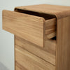 NordicStory Geneva 1 solid oak chest of drawers, 50 x 42 x 126 cm.