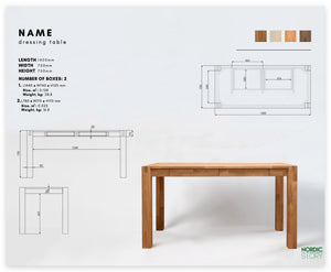 NordicStory Solid oak desk table