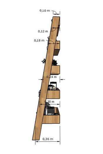 NordicStory Bookcase Bookcase in solid oak wood