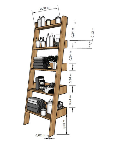 NordicStory Bookcase Bookcase in solid oak wood