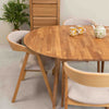 Roble.Store Round extending dining table in solid oak wood 