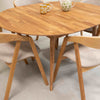 Roble.Store Round extending dining table in solid oak wood 