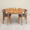 Roble.Store Round extending dining table in solid oak wood 