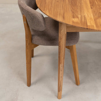 Roble.Store Round extending dining table in solid oak wood 