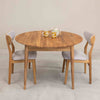 Roble.Store Round extending dining table in solid oak wood 