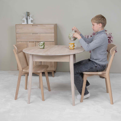 NordicStory Round extendable dining table in solid oak Escandi 3 Roble.Store