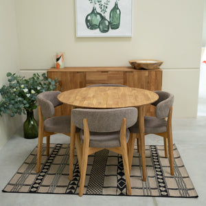 NordicStory Round extendable dining table in solid oak Escandi 3 Roble.Store