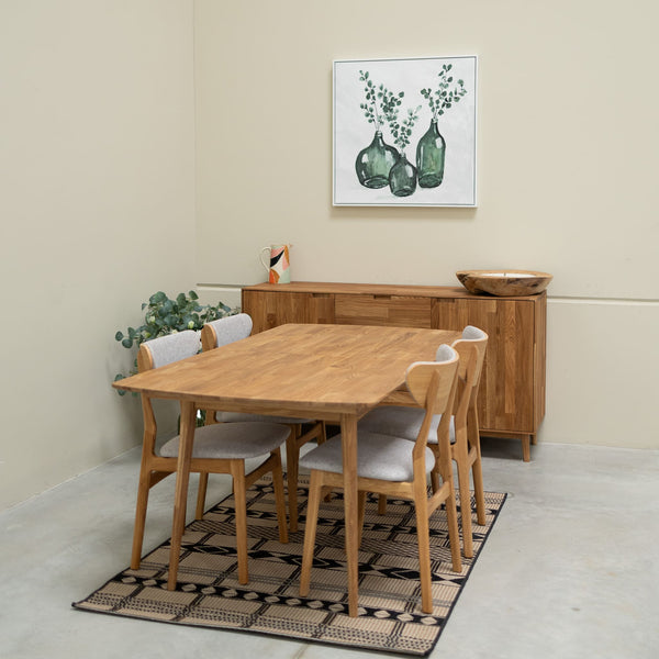NordicStory Rectangular extending dining table in solid oak Escandi Roble.Store