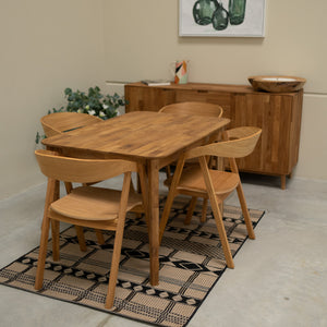 Pack of 2 or 4 Solid Oak Dining Chairs Knut | VESKOR