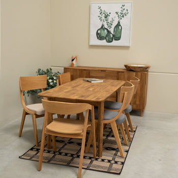 NordicStory Extending dining table in solid oak "France" Oak.