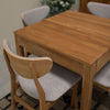 Veskor Pack of 2 or 4 Solid Oak Dining Chairs Maxwell, upholstered in Oak Gray.Store