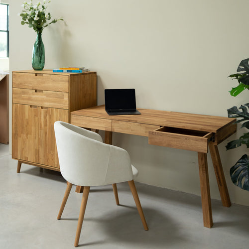 NordicStory Einstein I desk in solid oak 140 x 55 x 76 cm.