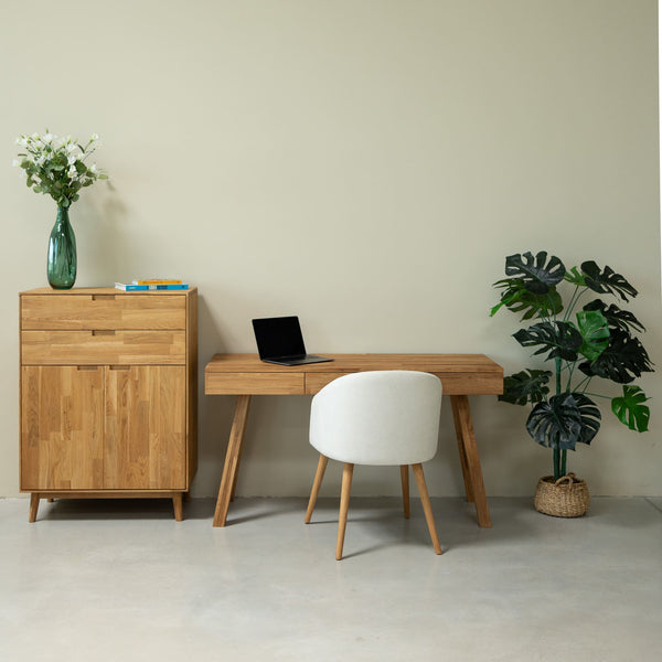NordicStory Einstein I desk in solid oak 140 x 55 x 76 cm.