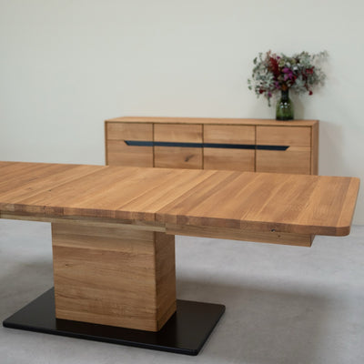 NordicStory Extending dining table in solid oak Bremen, 160-250 x 90 x 75 cm.