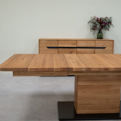 NordicStory Extending dining table in solid oak Bremen, 160-250 x 90 x 75 cm.