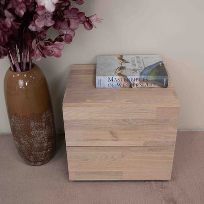 NordicStory Bedside table in solid sustainable oak wood