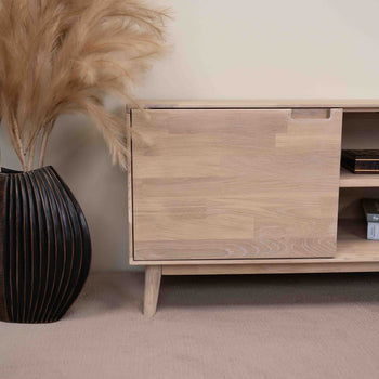 NordicStory TV stand made of solid oak sustainable wood