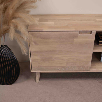 NordicStory TV stand made of solid oak sustainable wood