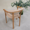 NordicStory Pack of 2 or 4 Alexis Dining Chairs, Solid Oak Wood Frame, Beige Upholstery