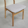 VESKOR Pack of 2 or 4 Maxwell Solid Oak Dining Chairs, Gray Upholstery