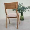 VESKOR Pack of 2 or 4 Dining Chairs in Solid Oak Lucas, Gray or Beige Upholstery