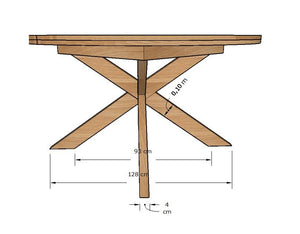 Round extendable dining table in solid oak Holger : NordicStory