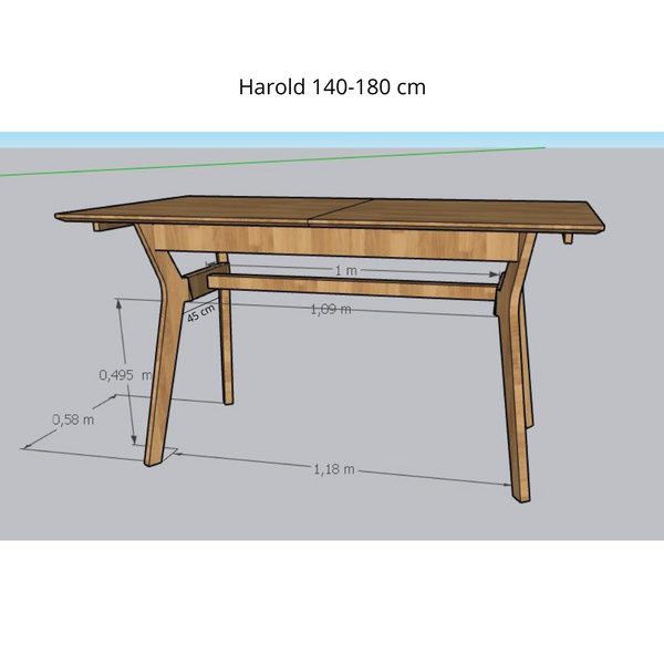 Extending dining table in solid oak Harold | NordicStory