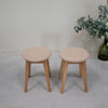 NordicStory Pack of 2 or 4 Diana Solid Wood Dining Stools, upholstery