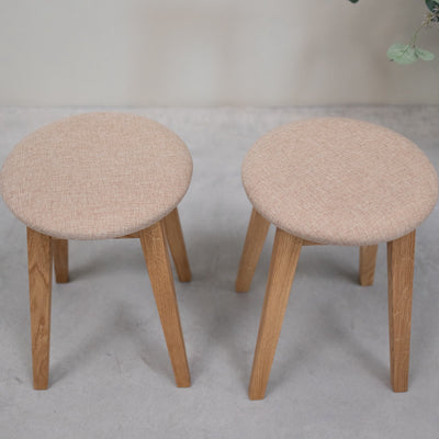 NordicStory Pack of 2 or 4 Diana Solid Wood Dining Stools, upholstery