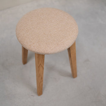 NordicStory Pack of 2 or 4 Diana Solid Wood Dining Stools, upholstery