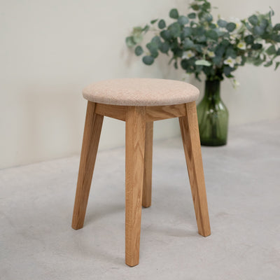 NordicStory Pack of 2 or 4 Diana Solid Wood Dining Stools, upholstery