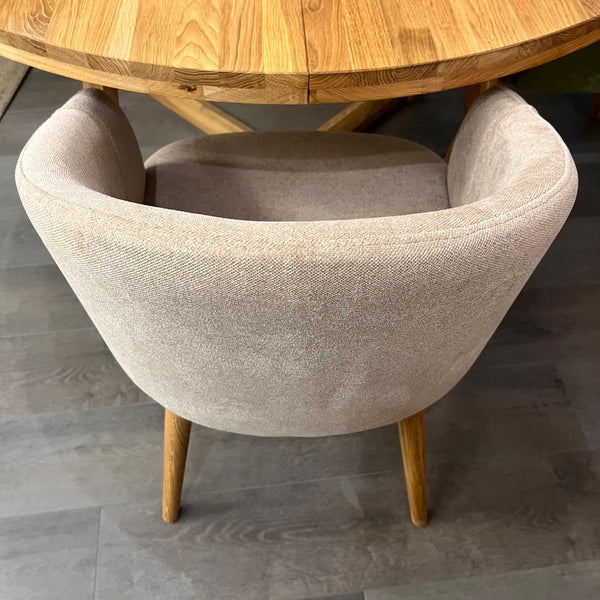 Solid oak armchair Ana with upholstery | VESKOR