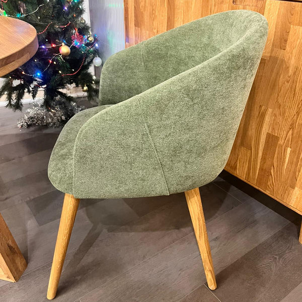 Solid oak armchair Ana with upholstery | VESKOR