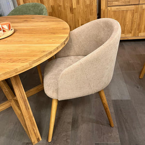 Solid oak armchair Ana with upholstery | VESKOR