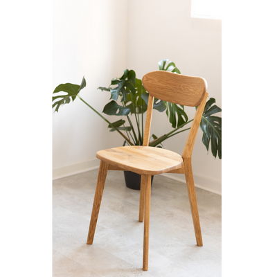 NordicStory Pack of 2 or 4 Solid Oak Isku Dining Chairs