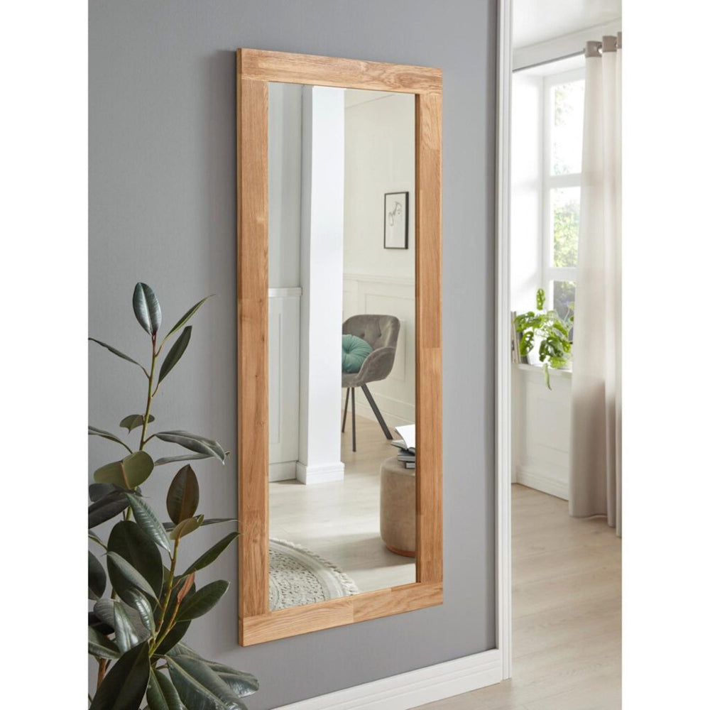 NordicStory Teramo oak solid wood mirror 120 x 50 cm. Info