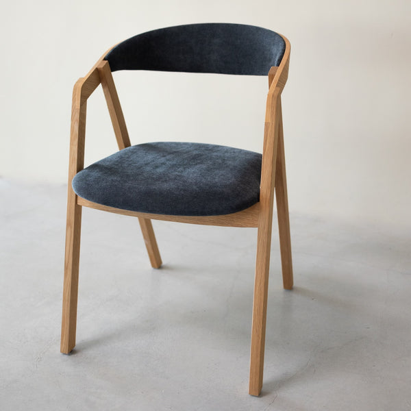 VESKOR Pack of 2 or 4 Knut Solid Oak Dining Chairs, upholstery Beige/Anthracite Grey
