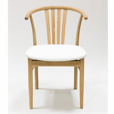 Veskor Pack of 2 or 4 Dagmar Solid Oak Dining Chairs, upholstered in White Oak.Store