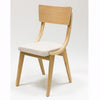 Veskor Pack of 2 or 4 Solid Oak Dining Chairs Lucas, upholstered in Grey or Beige Oak.Store