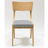 Veskor Pack of 2 or 4 Solid Oak Dining Chairs Lucas, upholstered in Grey or Beige Oak.Store