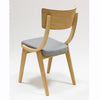 Veskor Pack of 2 or 4 Solid Oak Dining Chairs Lucas, upholstered in Grey or Beige Oak.Store