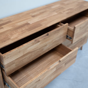 Escandi 4 solid oak dresser chest of drawers 