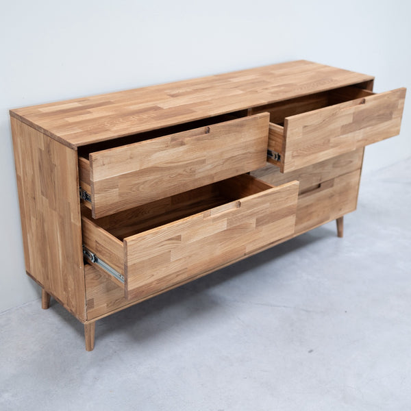 Escandi 4 solid oak dresser chest of drawers 