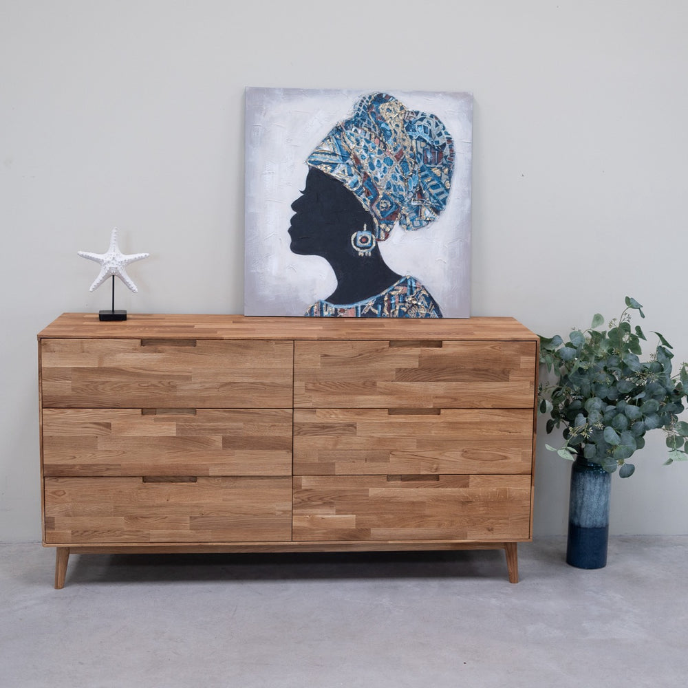 Escandi 4 solid oak dresser chest of drawers 
