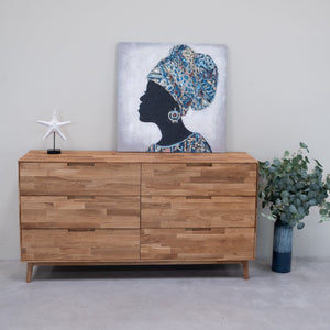 Escandi 4 solid oak dresser chest of drawers 