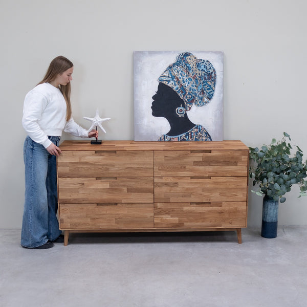 Escandi 4 solid oak dresser chest of drawers 