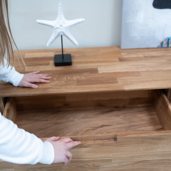Escandi 4 solid oak dresser chest of drawers 