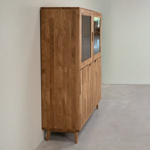 Escandi 3 solid oak display cabinet | NordicStory