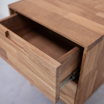 Bedside table in solid oak Escandi