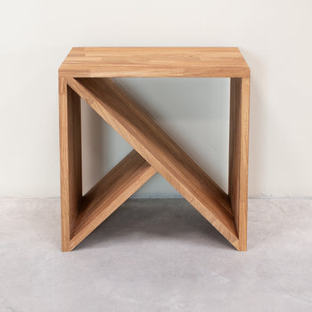 Side table, bedside table in solid oak wood Denmark